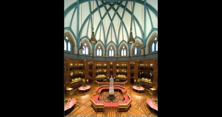Library of Parliament Ottawa Ontario EGD Glass Restoration - Inside